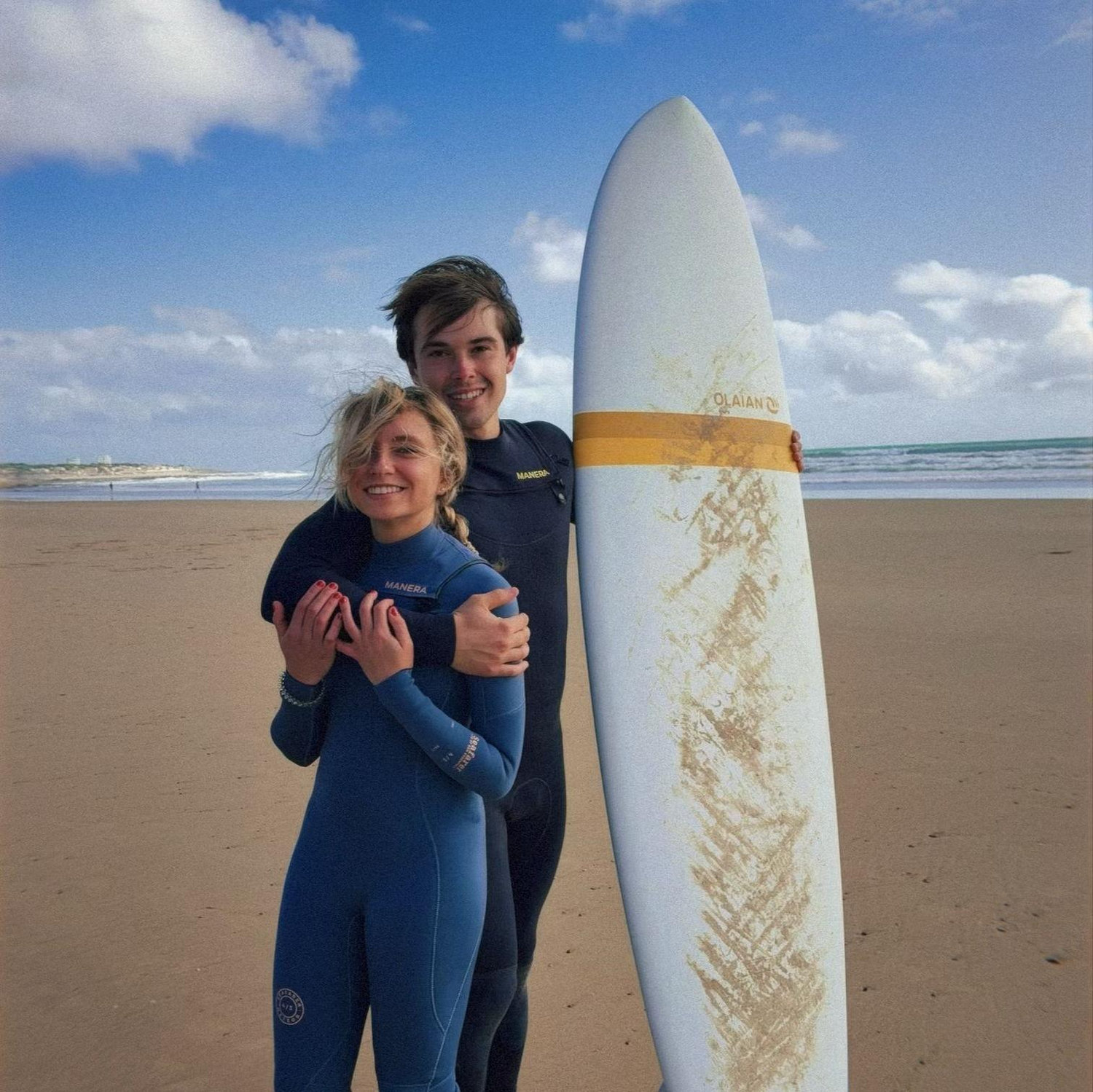 Our first surf date in France.