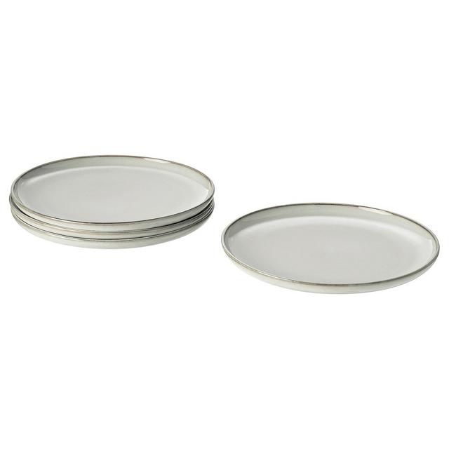 GLADELIG Plate, gray, 10 "
