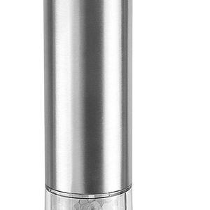 Cole and Mason - COLE & MASON Hampstead Electric Salt Grinder with LED Light - Electronic Battery Operated Mill, Stainless Steel