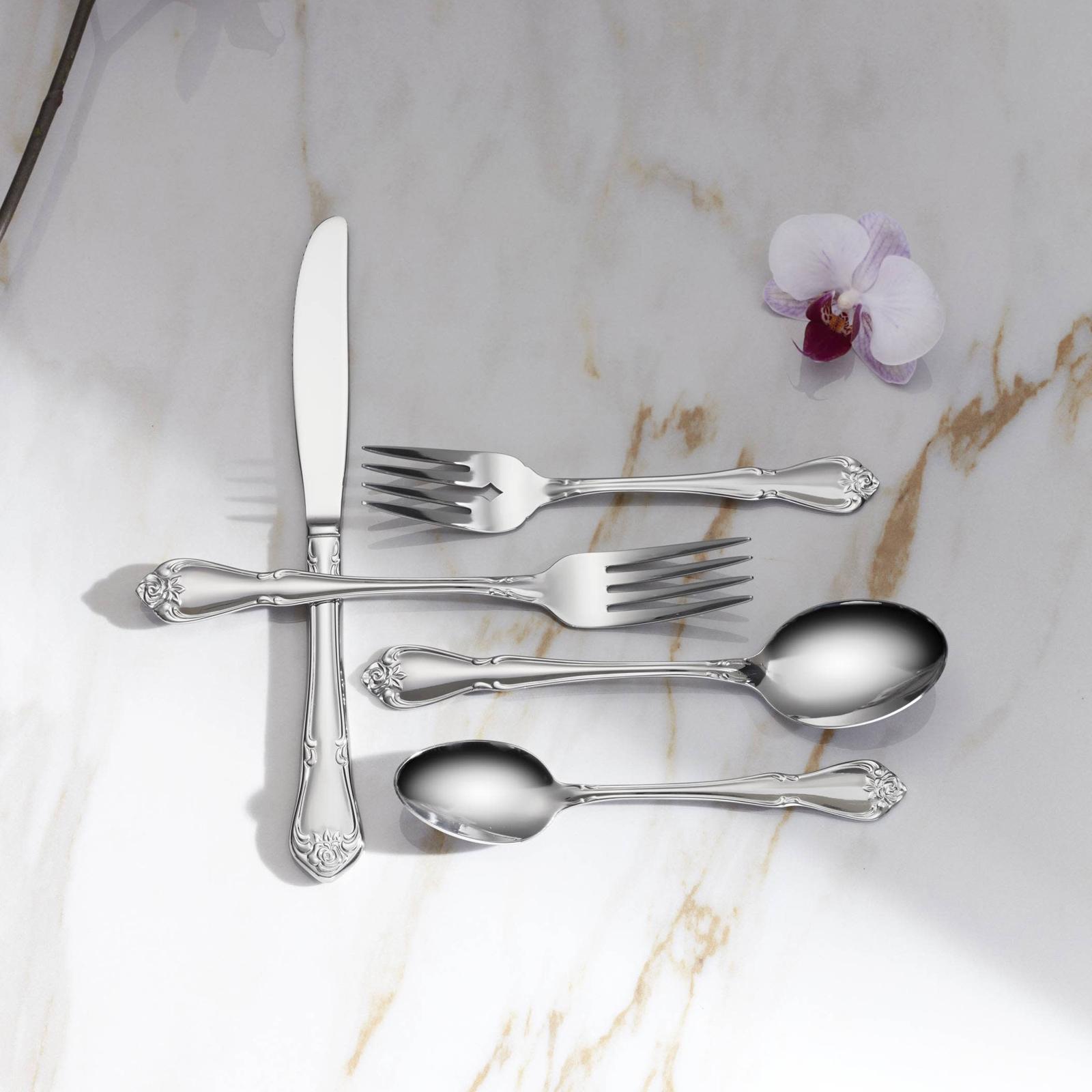 Oneida, True Rose 20-Piece Everyday Flatware Set, Service for 4 | Zola