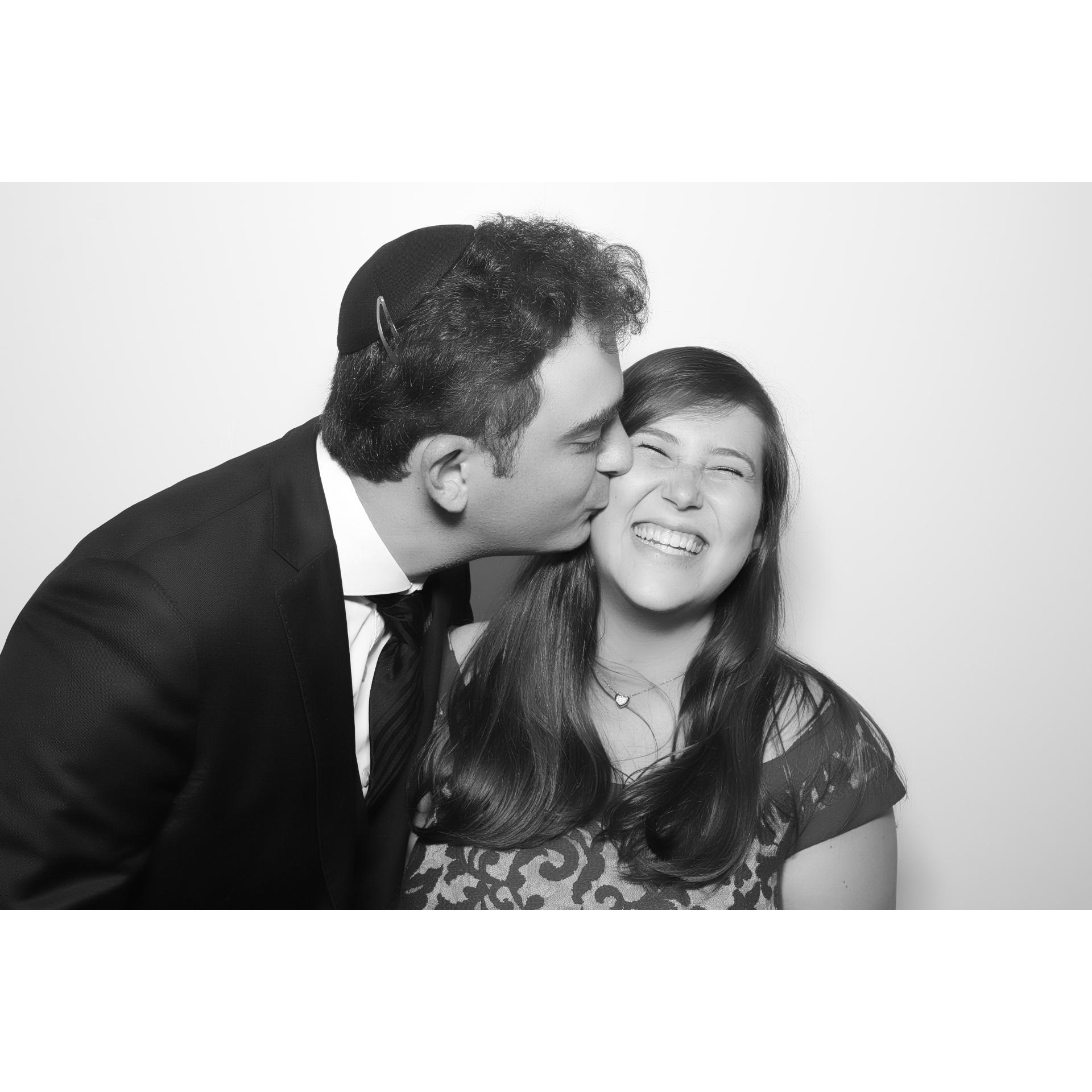 This picture was taken at a photo booth at our friends' Danielle and Jonathan's wedding in Los Angeles.