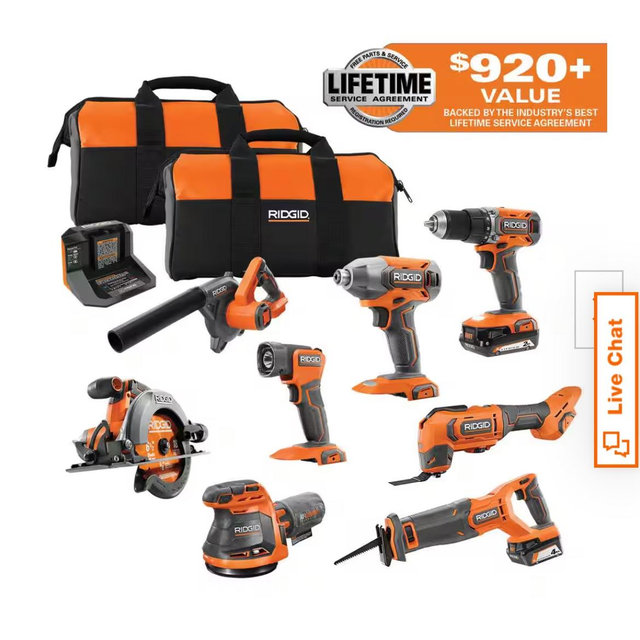 Ridgid Power Tool Set