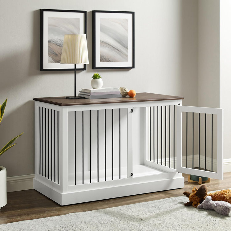 ※汚れあり格安 dog&co FLONT-H size 40 Crosley Furniture, Winslow Credenza Dog Crate | Zola