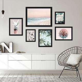 6-Piece Tropical Beach Gallery Wall Set