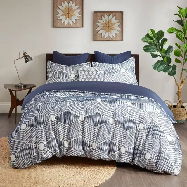 INK+IVY Ellipse 3-Piece Reversible Full/Queen Comforter Set in Blush