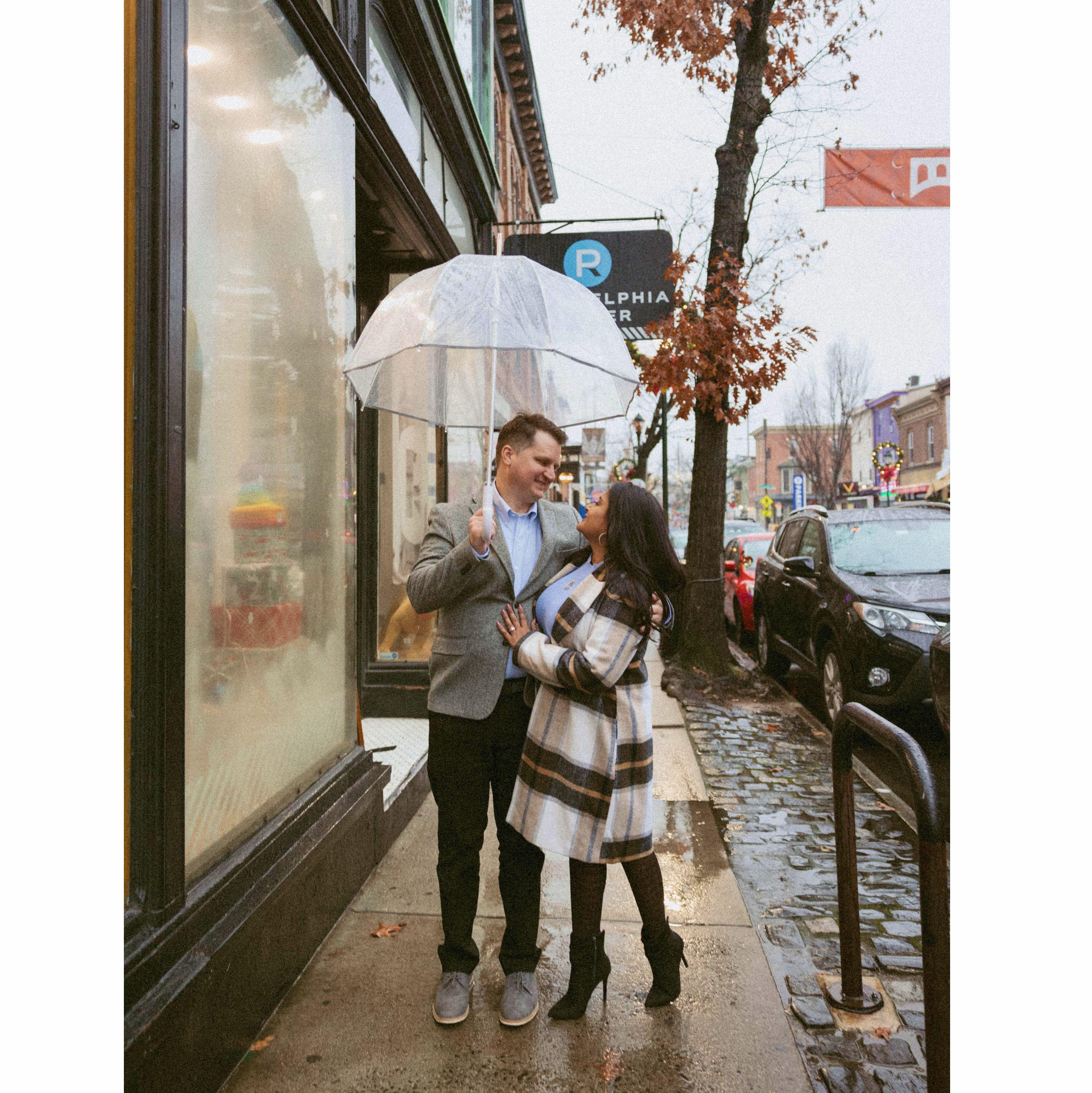"Anyone who says sunshine brings happiness has never danced in the rain"

(It rained the day we met)