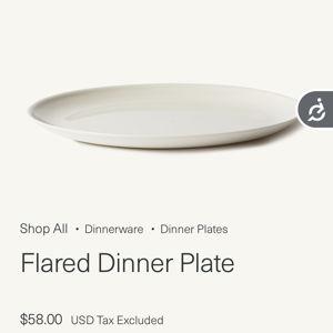 Mud Australia flare dinner plates (milk)