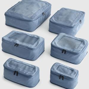 Eco Compression Packing Cubes (6-pack) - Blue