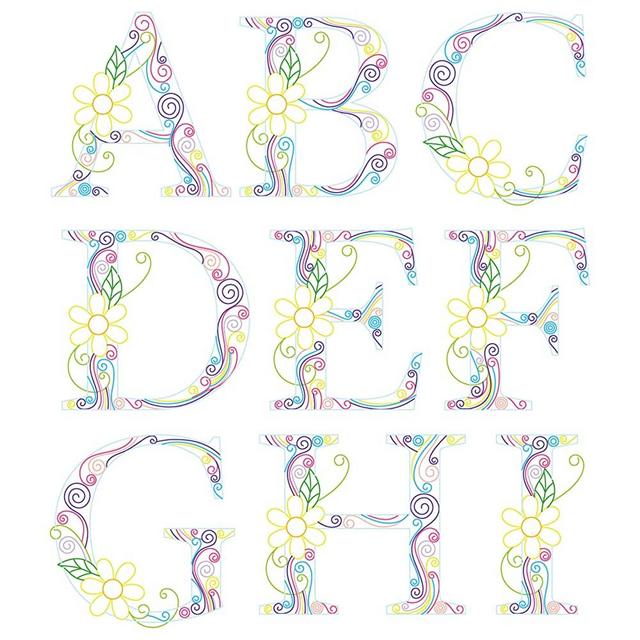 Uniquilling Paper Filigree Painting Quilling Kits,Panit by Numbers for Adults - Letters,Handmade DIY Craft Wall Decoration Best Gifts(Painting kit+Tools kit)