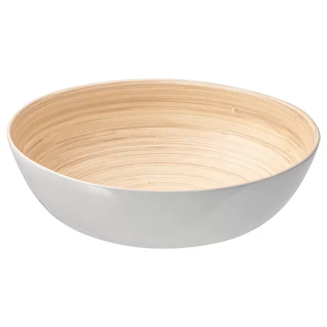 IKEA Serving bowl, bamboo/white11 ¾ "