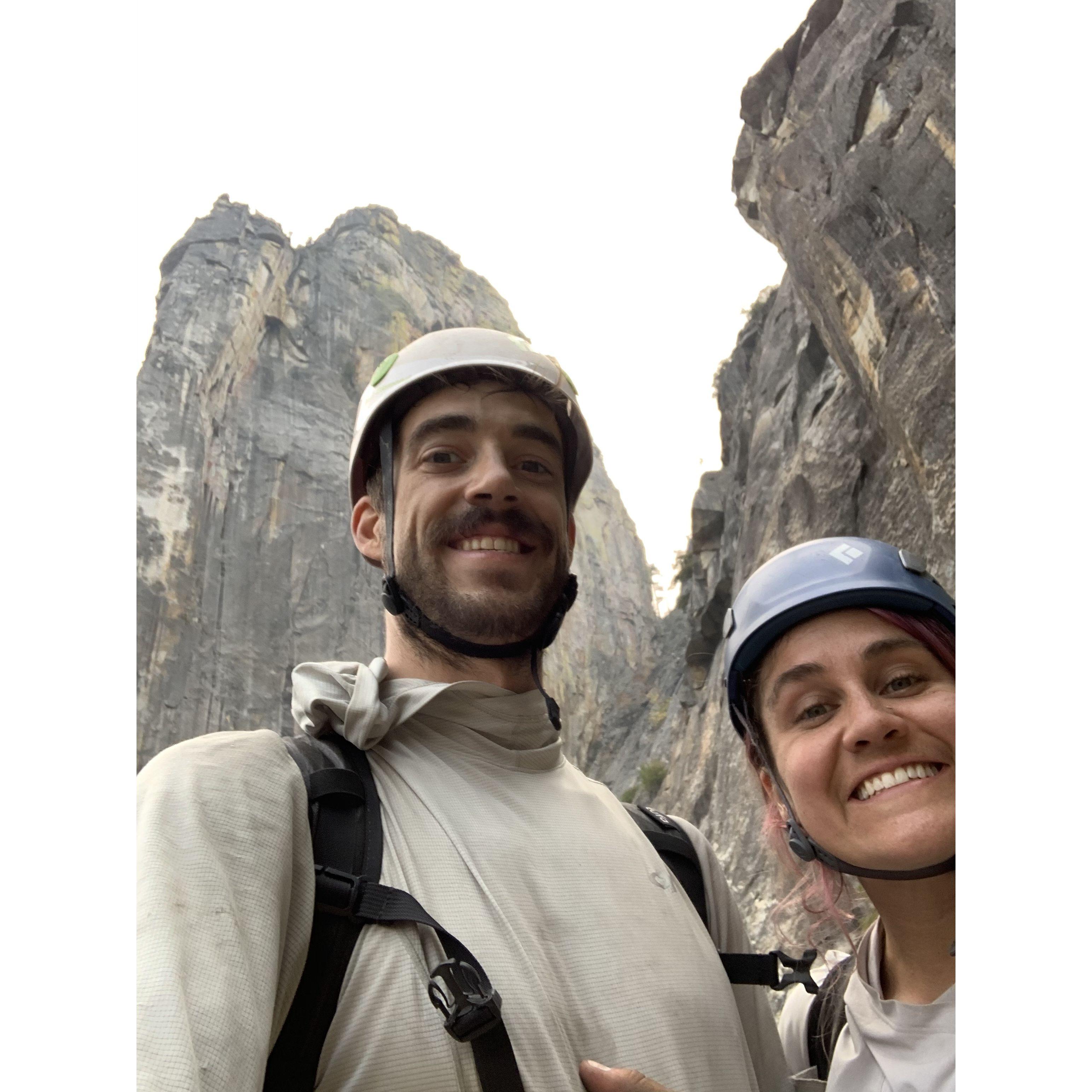 A big day in Yosemite, on East Buttress of Middle Cathedral