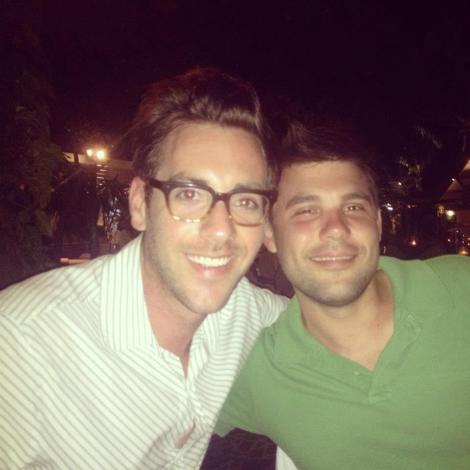 Jordan and Jose are all smiles at dinner.
Aruba, May 2013