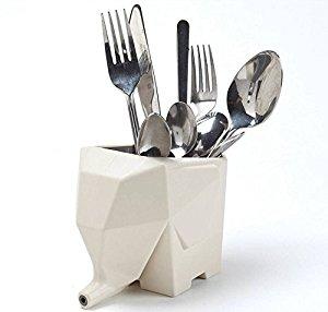 Windspeed Creative Elephant Cutlery Drainer Storage Box/Pencil holder/Bathroom Cosmetic Storage Organization for Office Kitchen Bathroom
