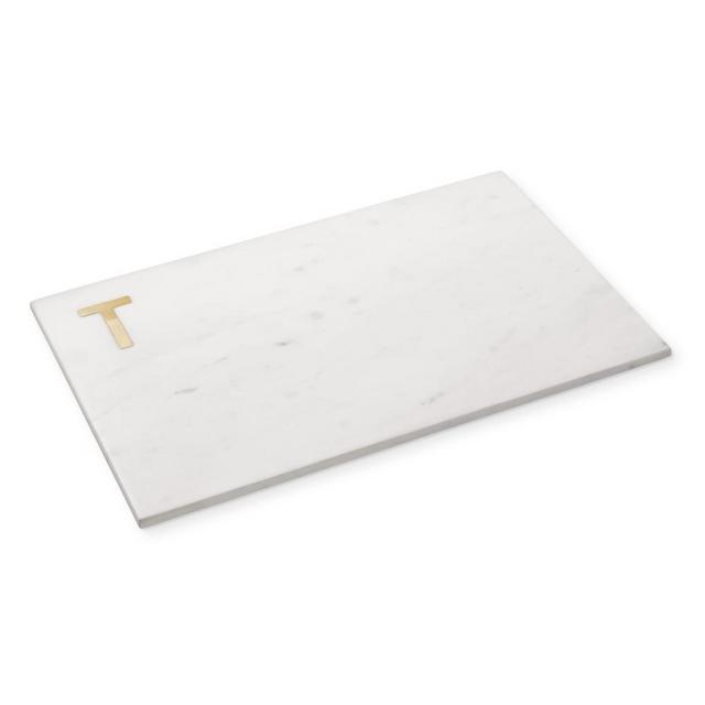 Marble & Brass Monogram Board, T
