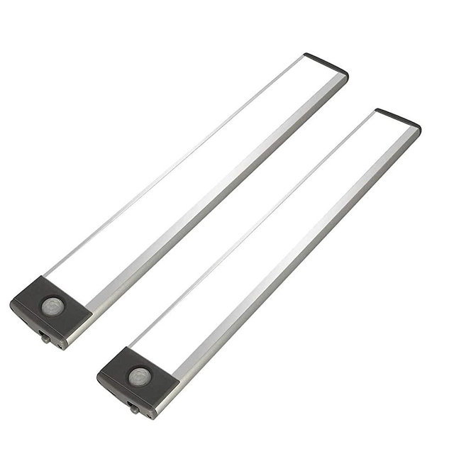 54 LED Under Cabinet Light, 2020 Latest Version 2500mah Rechargeable Wireless Motion Sensor Closet Light, Ultra Thin, Glare-Free Lighting for Removable Paste Anywhere (2)