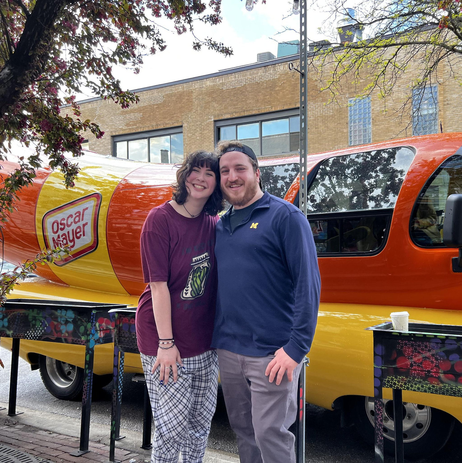 Getting to see the Oscar Meyer weinermobile during pickle fest!