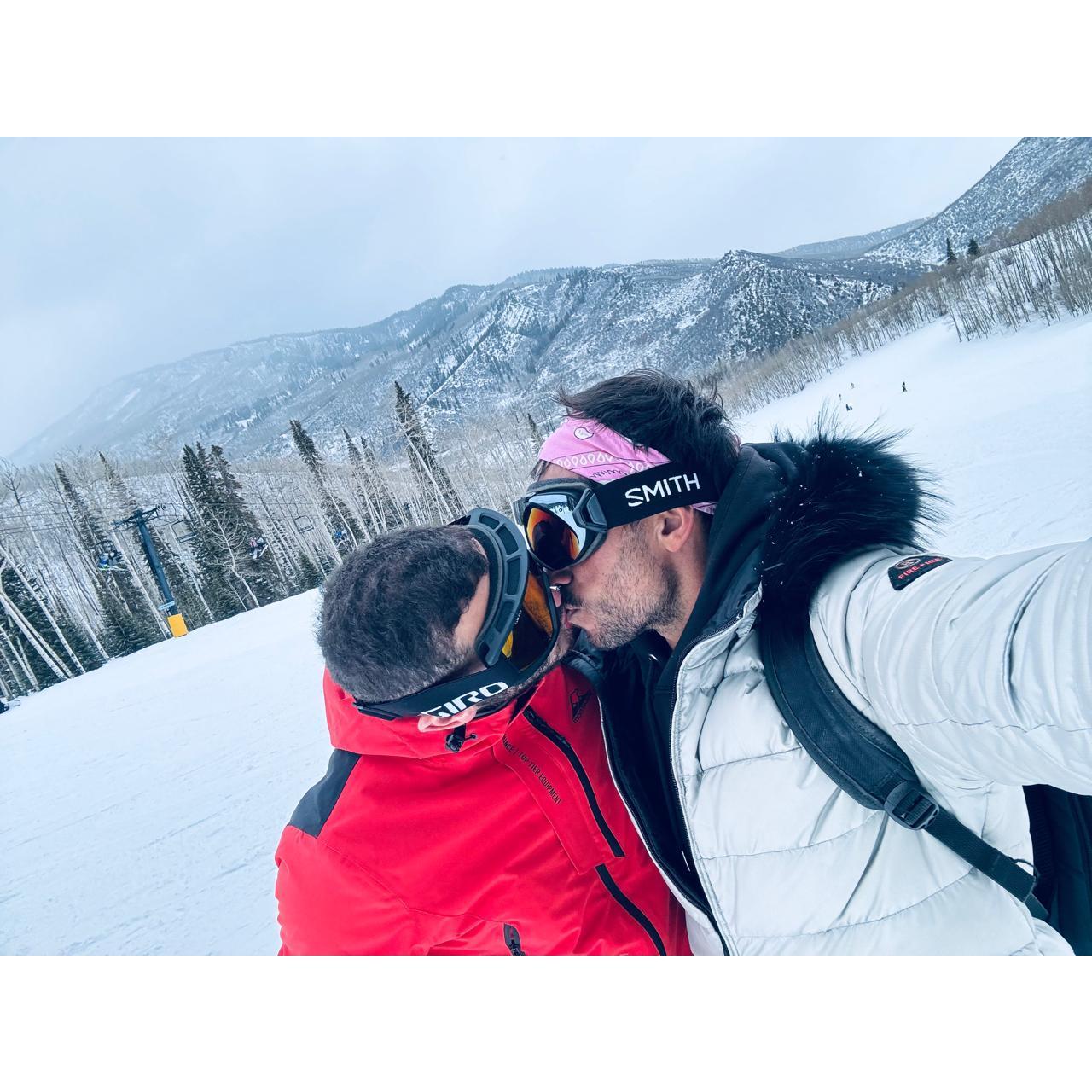 Besos helados esquiando en Glenwood Springs