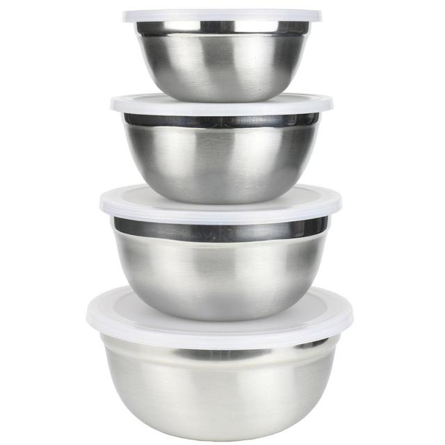 Chef Craft 8 Piece Stainless Steel Mixing Bowl Set