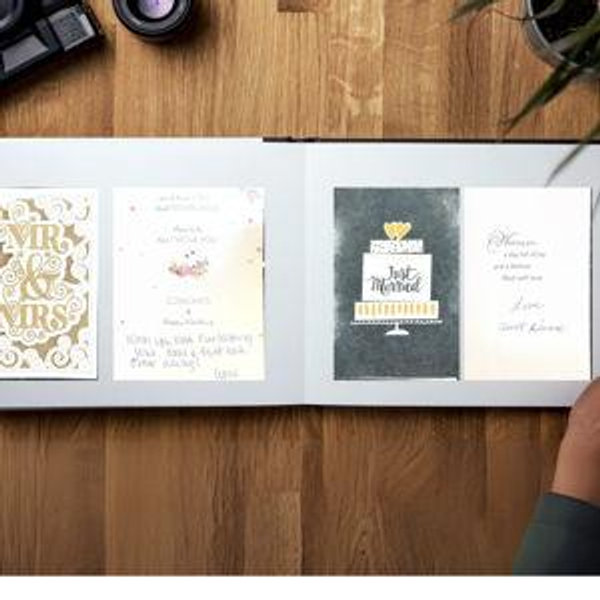 wedding cards into a keepsake book!