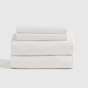 King Size | Organic Brushed Cotton Sheet Set in White