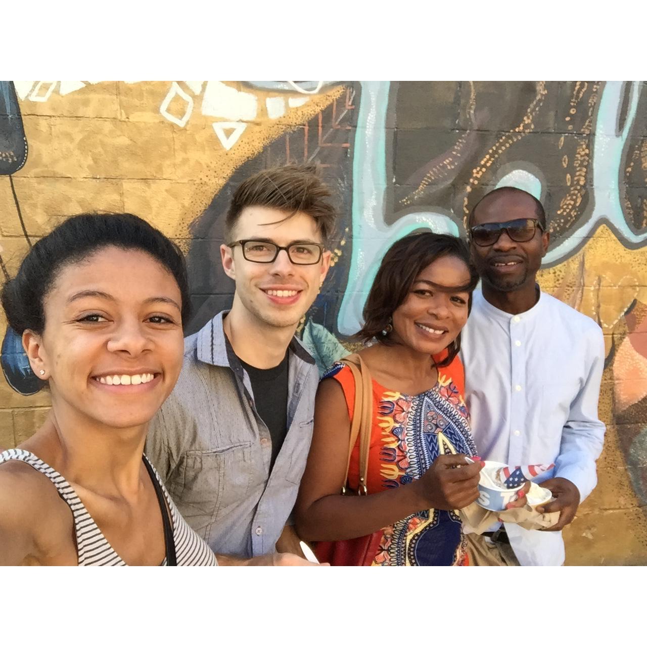 One of the first visits with Sylvia's family :)