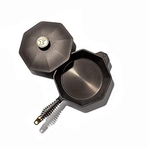 FINEX 8" Cast Iron Skillet with Lid, Modern Heirloom, Handcrafted in the USA, Pre-Seasoned with ORganic Flaxseed Oil