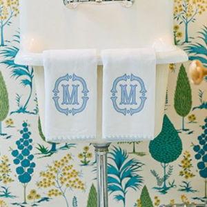 Monogrammed Powder Bath Towels | Weezie Towels