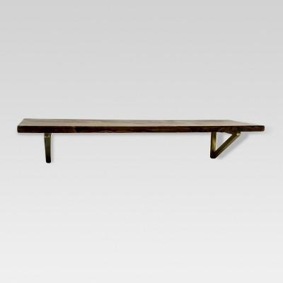 Wall Shelf with Polished Brass Brackets - Medium - Threshold™