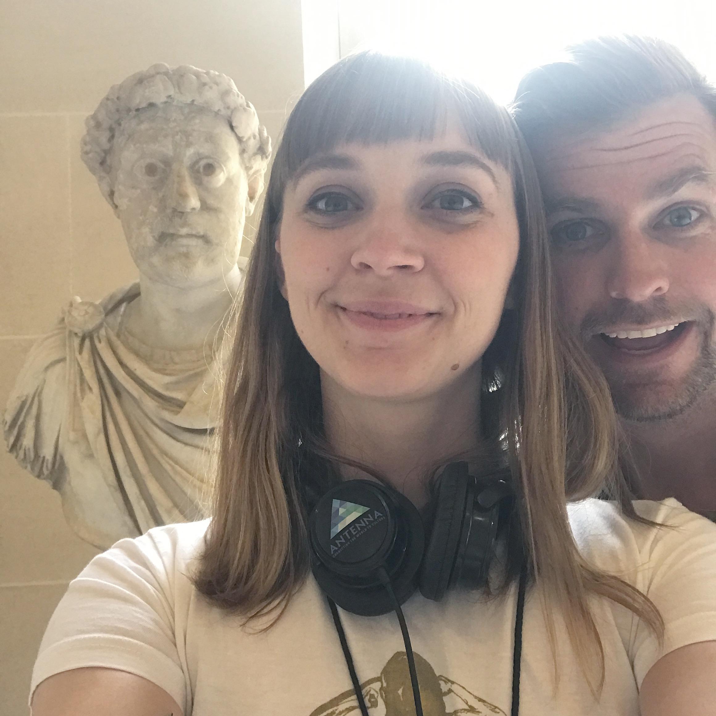 At the Louvre.
