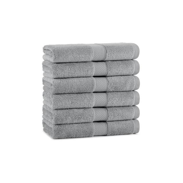 Aston & Arden Egyptian Cotton Luxury Hand Towels (Pack of 6), 600GSM, Seven Color Options, Jacquard Dobby Border, 16x30
