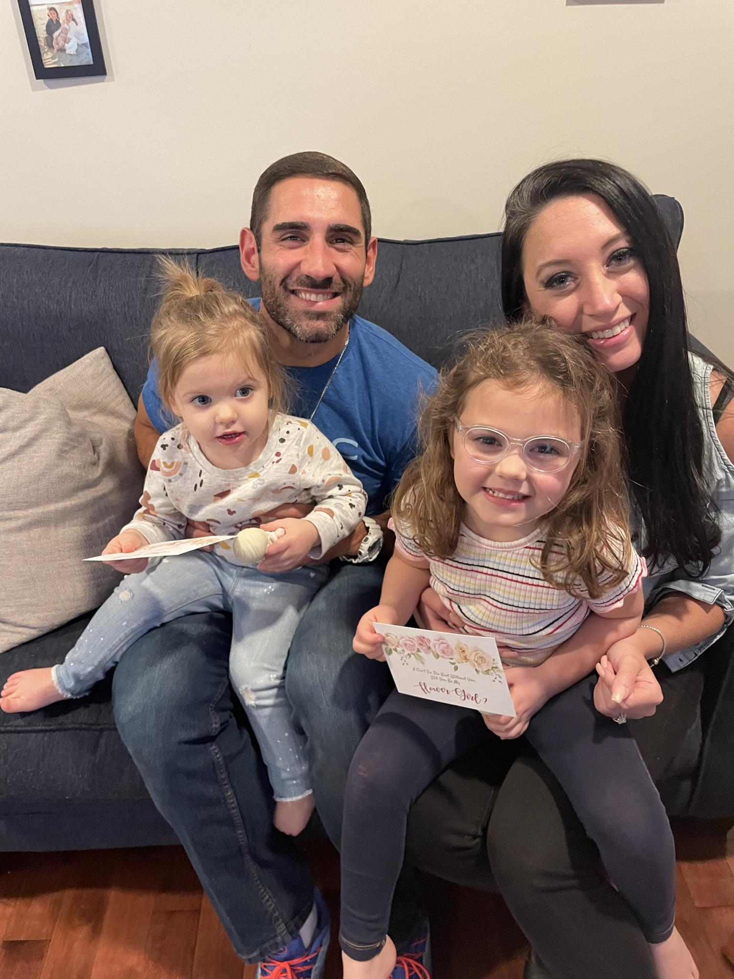 Two of our flower girls, Emerson and Sienna, when they said "YES!"