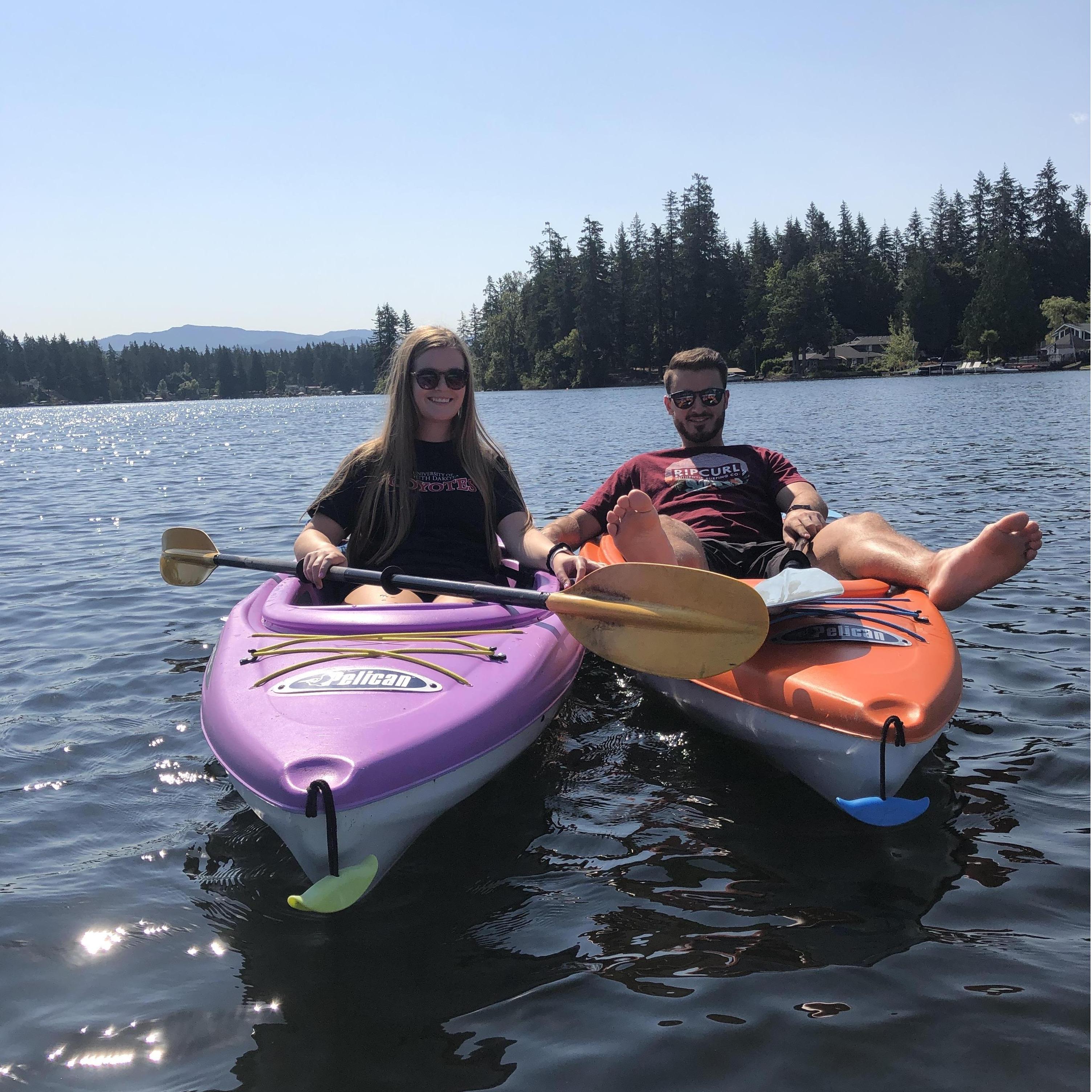 July 31, 2020. Kayaking on Lake Sawyer in Washington!