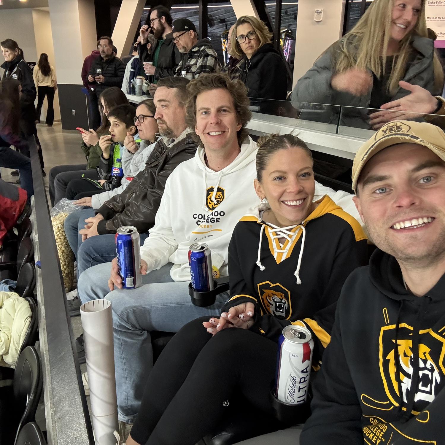 January 2025
Pat and Emily supporting one of their favorite hockey teams - the Colorado College Tigers!