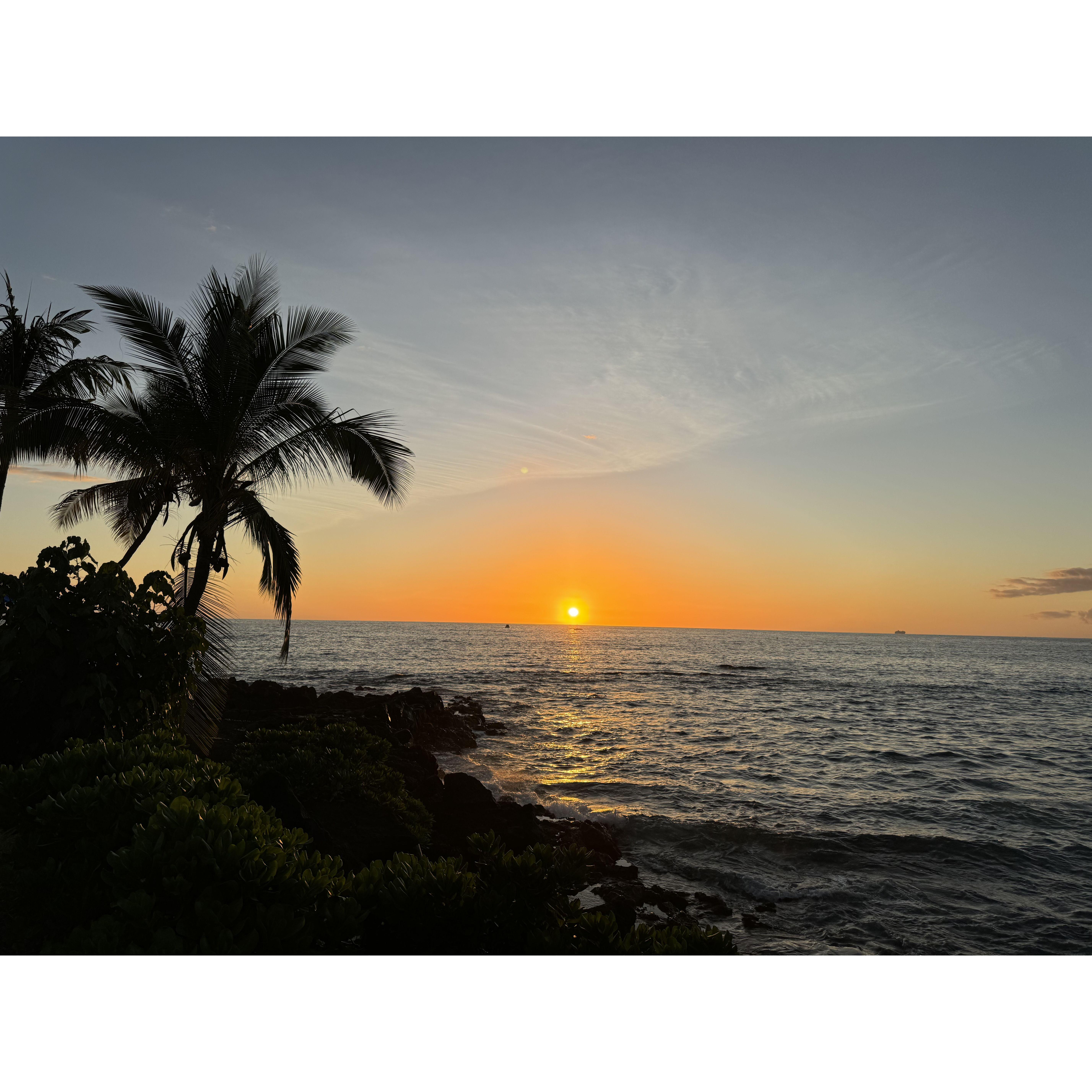 Hawaiian Sunset.  Breathtakingly beautiful.