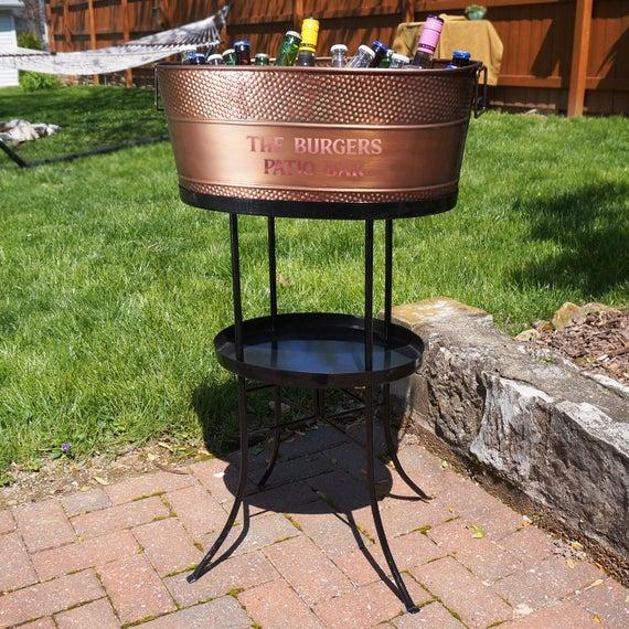 Personalized Copper Beverage Tub / Stainless Steel for Wedding Gift for Couple, Housewarming, Birthday, Anniversary, Bridal Shower Etc