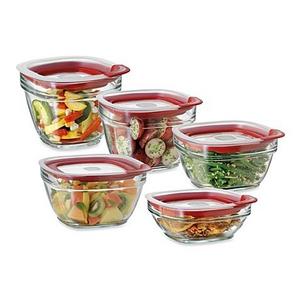 Rubbermaid® Glass Food Storage Containers with Easy-Find Lids