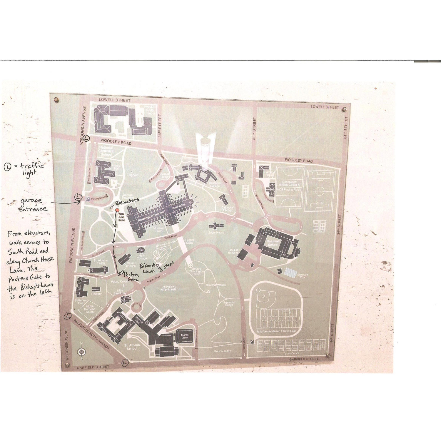 Map of cathedral grounds
