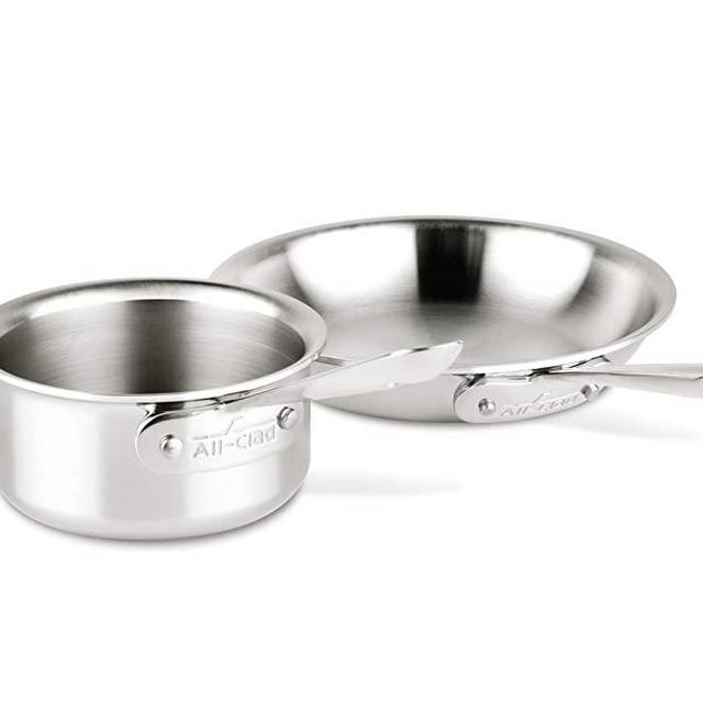 All-Clad Kitchen Helper Fry Sauce pan, 8 inch and 1 quart, Steel
