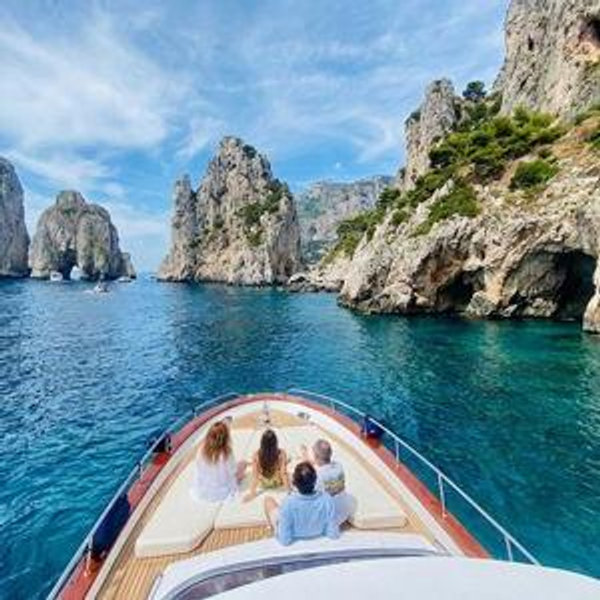 Boat day from Sorrento to Capri on our honeymoon