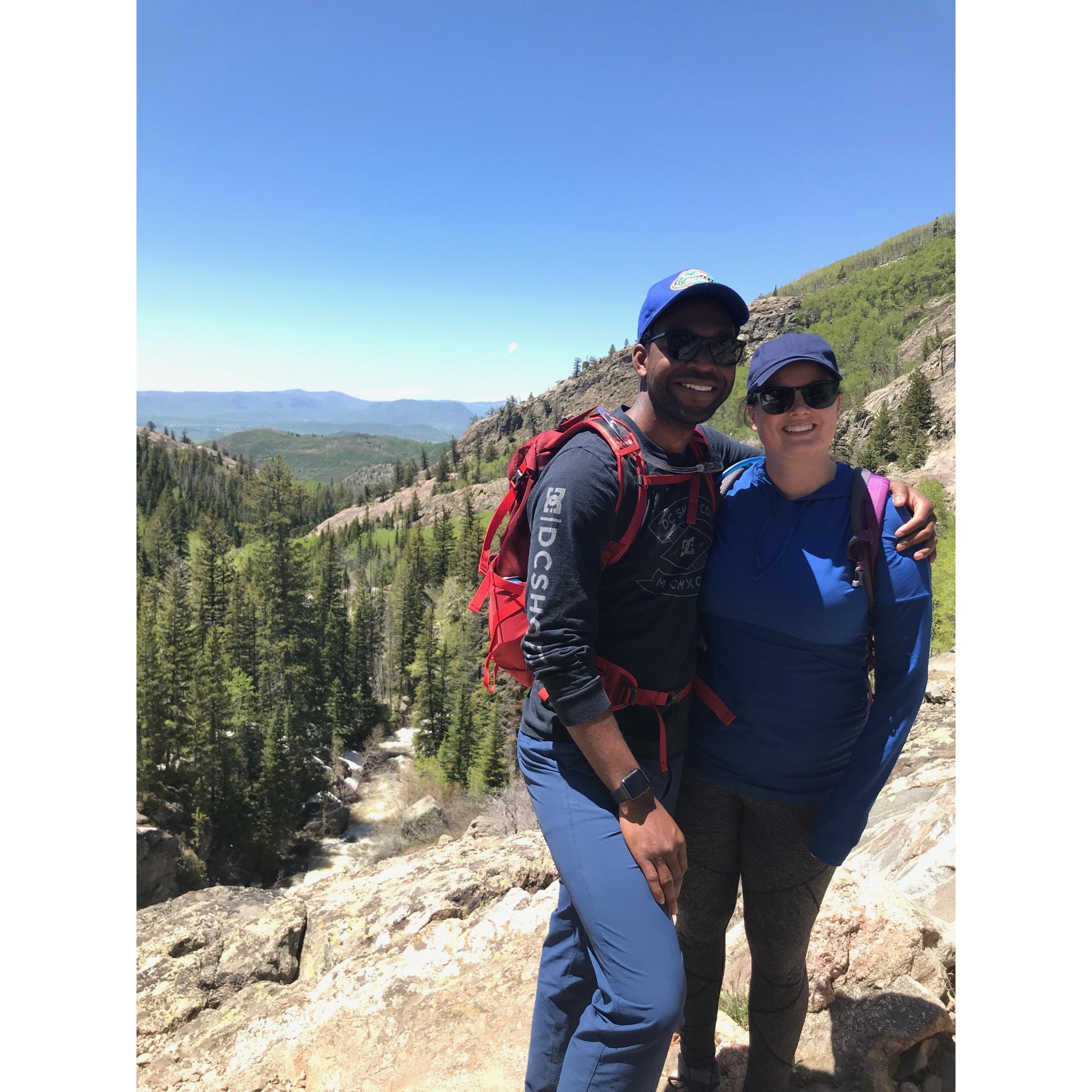 Hiking Fish Creek Falls in Steamboat with Laura, David, and Kelly!