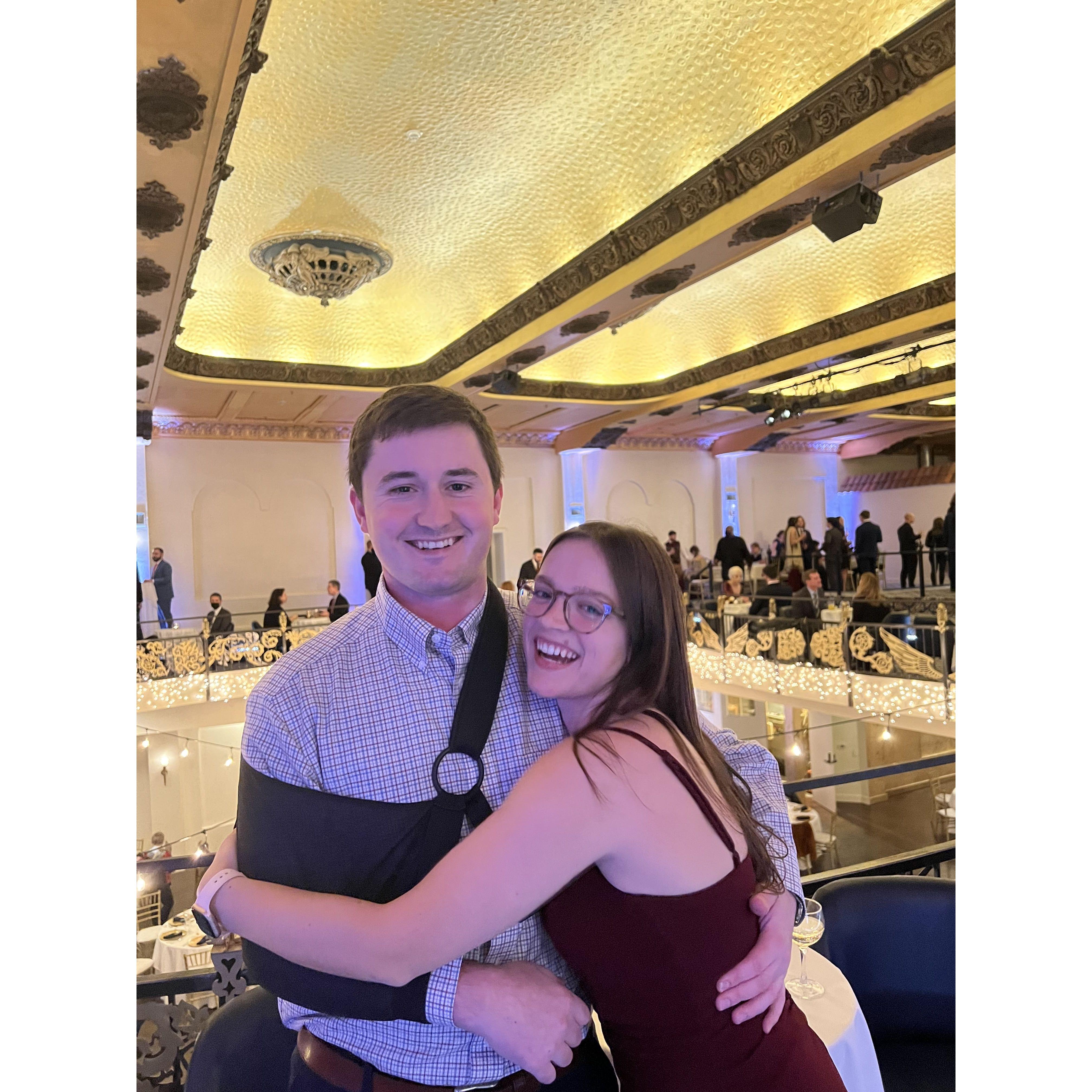 Wedding guests after Garrett broke his arm (2021)