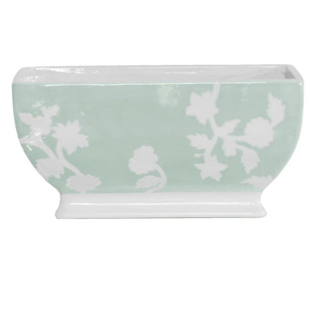 Chinoiserie Dreams Planter Sea Glass