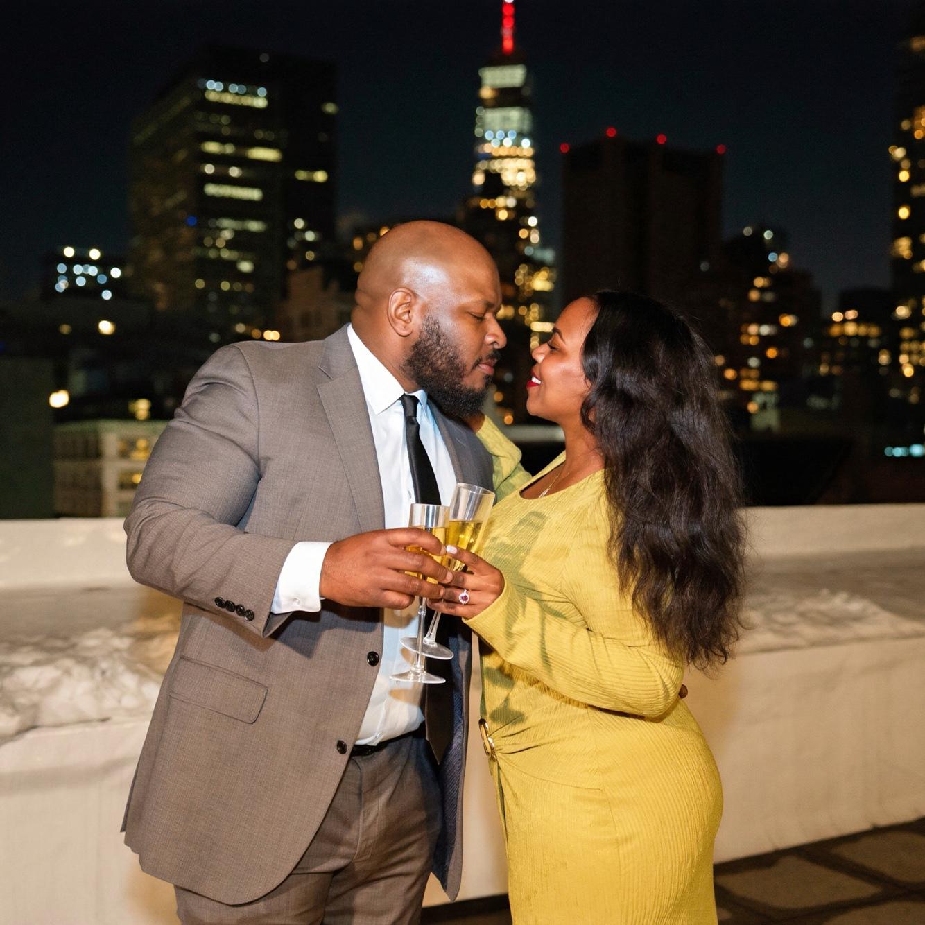 The night of their engagement
