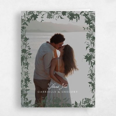 Deep Forest, Green Wedding Thank You - Erica Photo