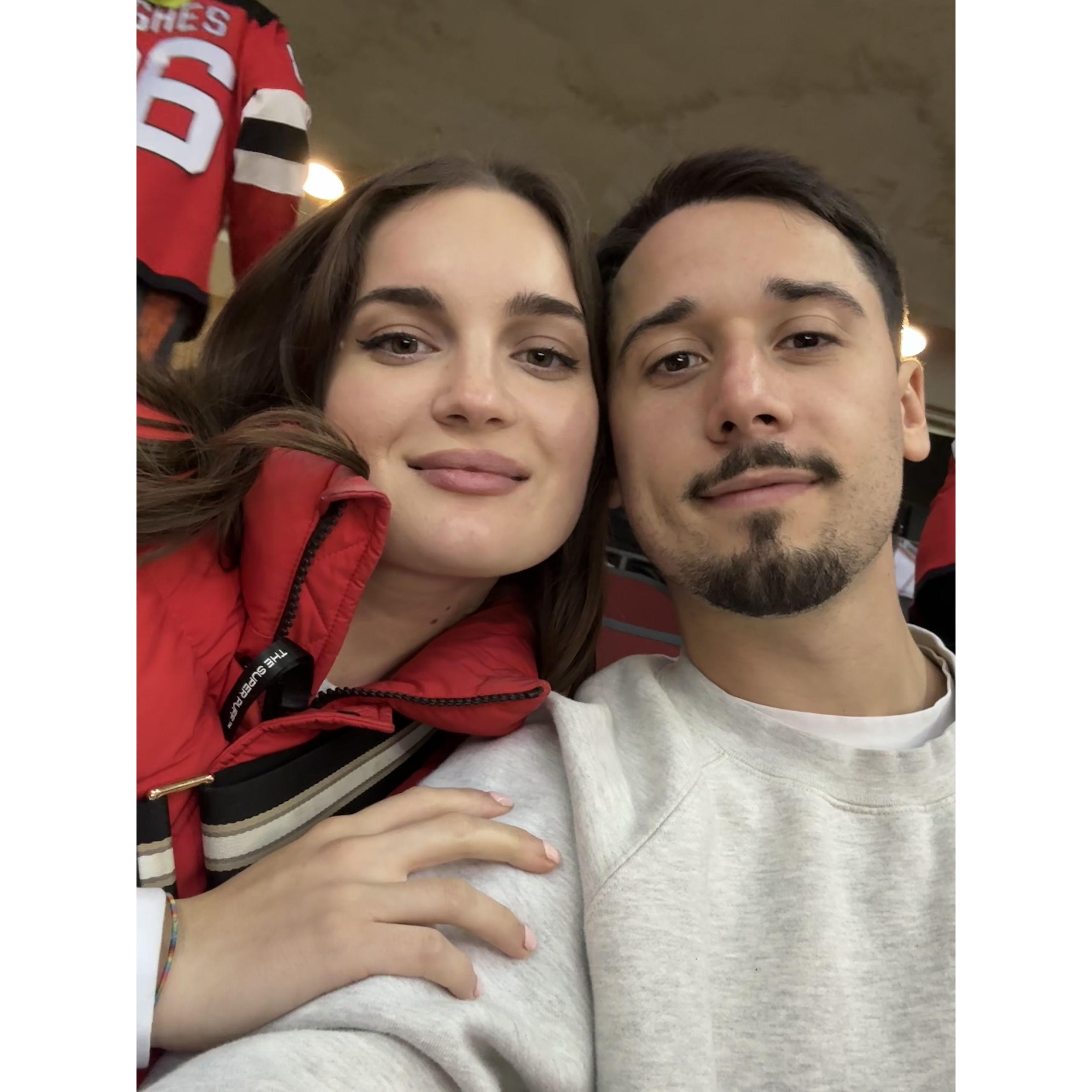 Our First Hockey Game Together