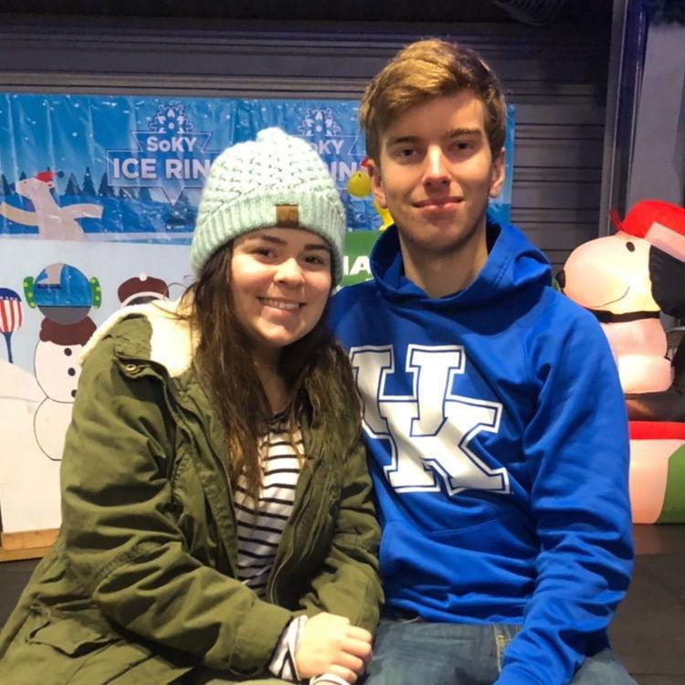 Our first photo together at the ice skating rink 2019