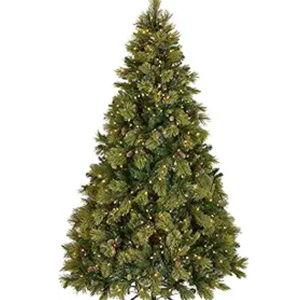 Best Choice Products Artificial Christmas Tree, 7.5ft Premium Pre-Lit Realistic Spruce Holiday Décor w/Dense Branches, Metal Base - Green Spruce