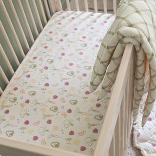 Clementine Fruits & Veggies Fitted Crib Sheet