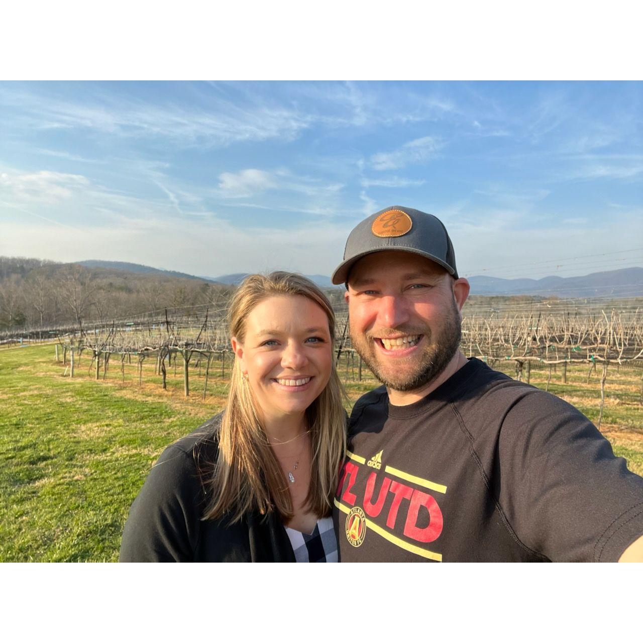 Allen took Caitlin to a North Georgia winery