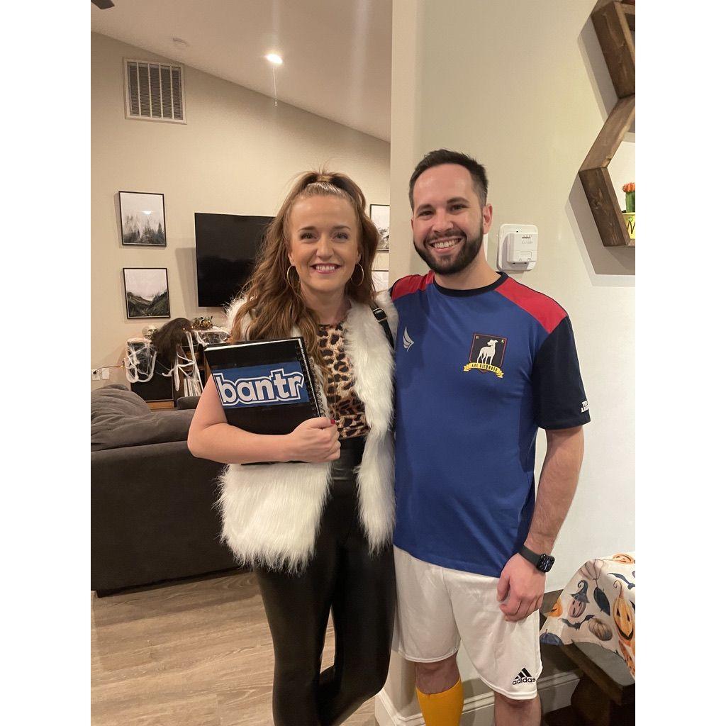 Halloween with Roy Kent and Keeley Jones from Ted Lasso!